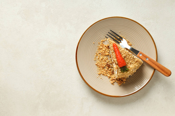 Sabroso y delicioso concepto de comida pastel de zanahoria - Foto, Imagen