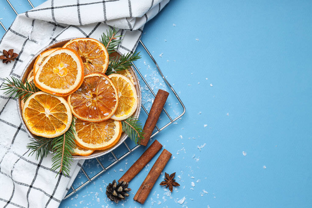 Sušený pomeranč, koncept lahodného sušeného ovoce - Fotografie, Obrázek