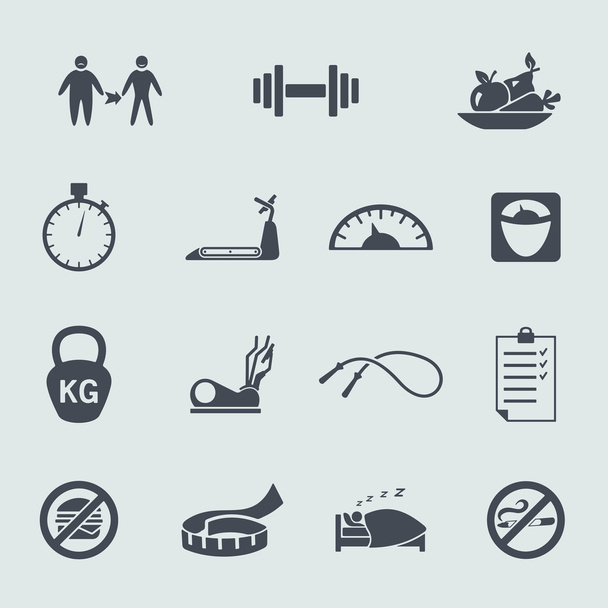 Conjunto de iconos de dieta
 - Vector, imagen