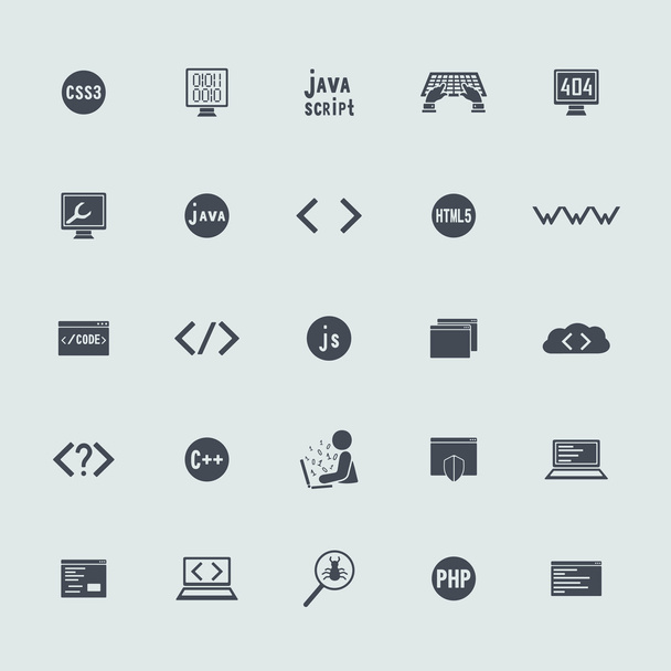 Conjunto de iconos de programación
 - Vector, Imagen