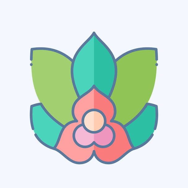 Icona Rumdul. legati al simbolo della Cambogia. stile doodle. design semplice modificabile. semplice illustrazione - Vettoriali, immagini