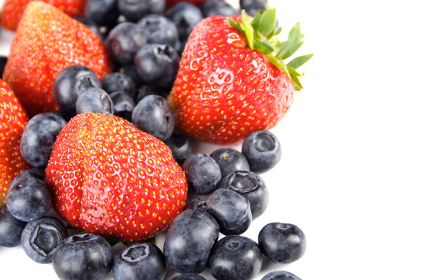 Fresh Blueberries and strawberries - Fotó, kép