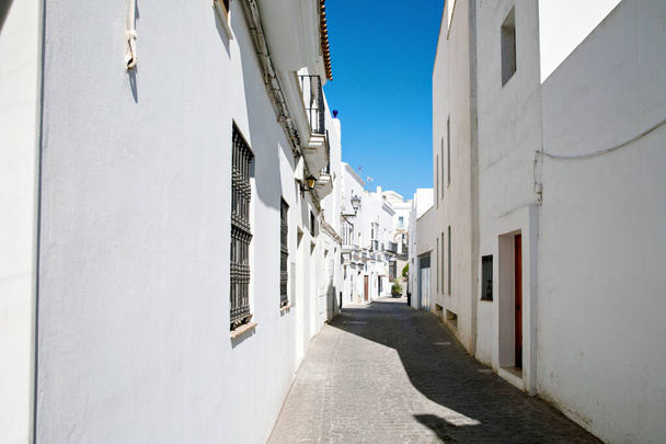 Beautiful streets of Vejer de la Frontera, Spain, Andalusia region, Costa de la Luz, Cadiz district, White Towns, Iberian Peninsula, Old town. Ruta de los Pueblos Blancos. - Photo, Image