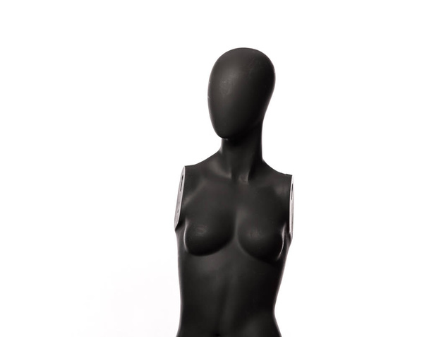 чорний манекен ізольований на білому тлі - Фото, зображення