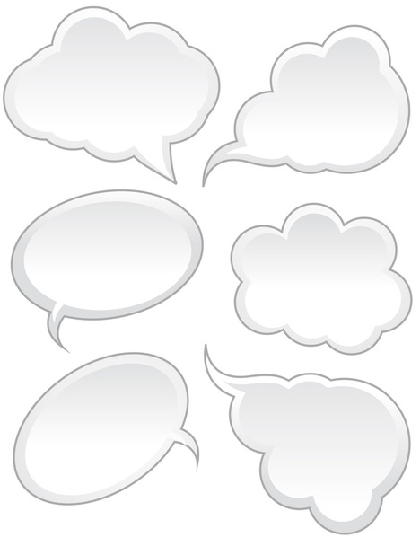 Diseños de burbujas de habla blanca
 - Vector, imagen