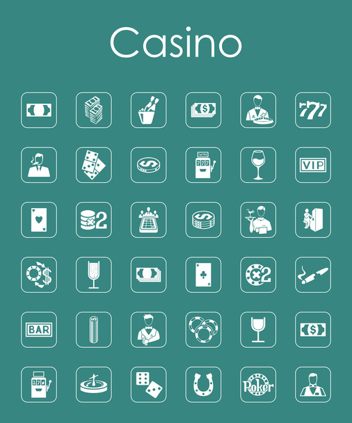 Ensemble d'icônes simples de casino
 - Vecteur, image
