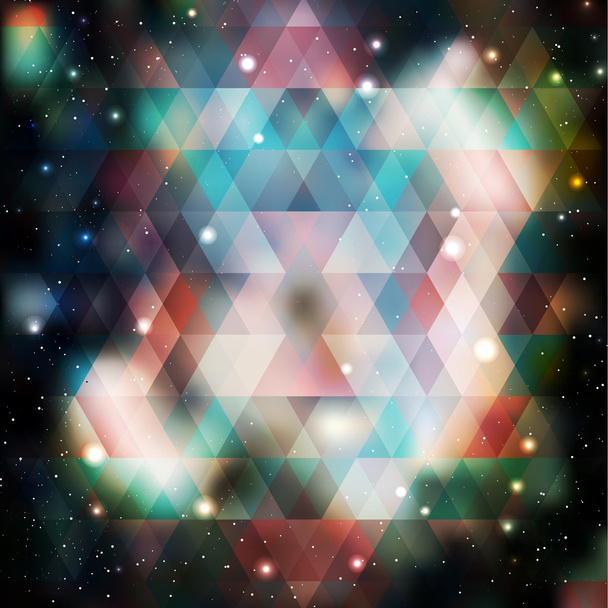 Galaxienhintergrund der Dreiecksformen - Vektor, Bild