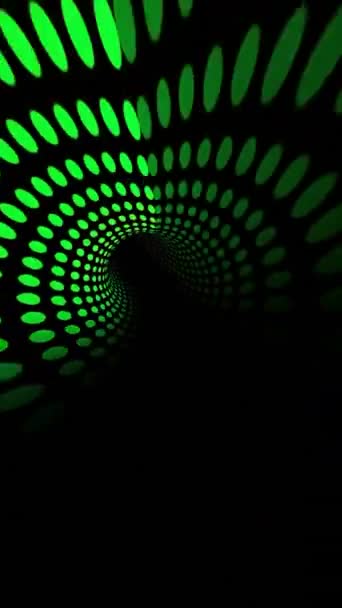 Rijden door abstracte kleurrijke stippen tunnel verticale video - Video