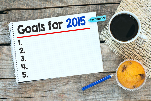 Caderno com metas para 2015
 - Foto, Imagem