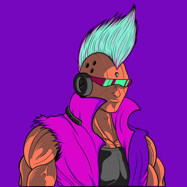 Character Design of Cyberpunk Humanoid can use for gaming content, game logo, and more With engaging design and strong expressions, this character is perfect for games, digital projects, or any creative needs. Bring its uniqueness into your digital w - Vector, Image