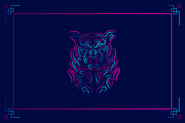 colorful bear logo, vector illustration - Vector, Image