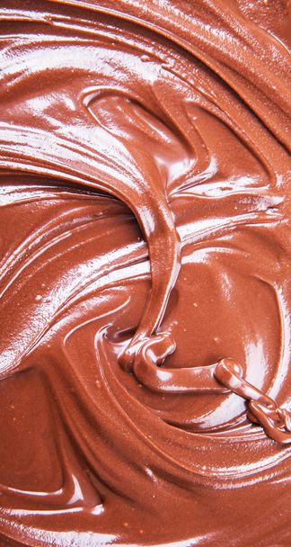 液体チョコレート テクスチャ - 写真・画像