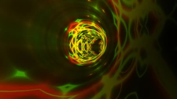 Conduire à travers le tunnel futuriste hypnotique coloré - Séquence, vidéo