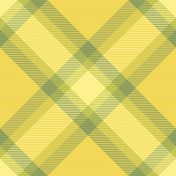 Patrón a cuadros fondo de tartán textura de la tela con un vector textil sin costuras de verificación en colores amarillo y lima. - Vector, imagen