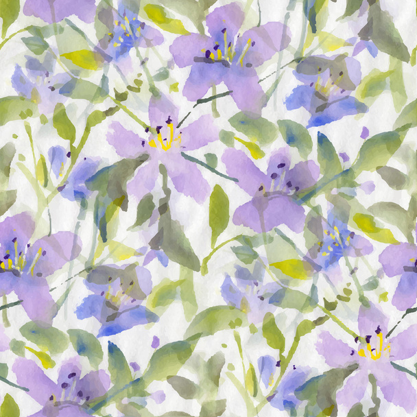 Akvarel květiny vzor - Vektor, obrázek