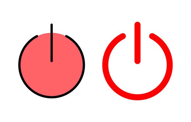 Macht pictogram set illustratie. Machtsschakelaar teken en symbool. Elektriciteit - Vector, afbeelding
