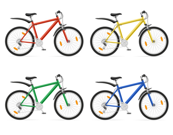 mountain bikes with gear shifting vector illustration - Vettoriali, immagini