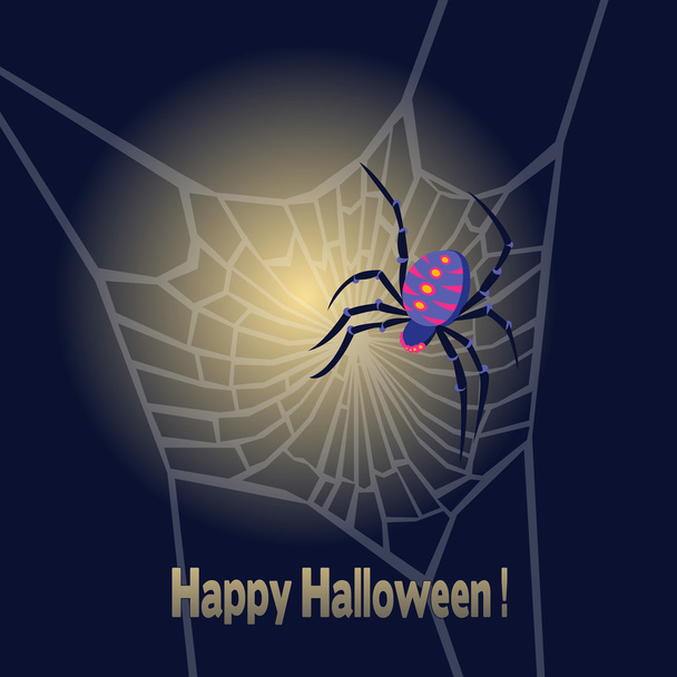 Linda araña en la web
 - Vector, imagen