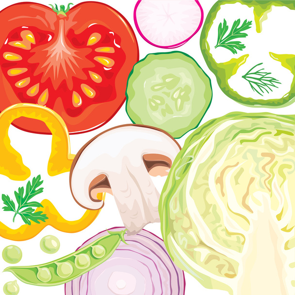 Vegetable mix - Vector, Image