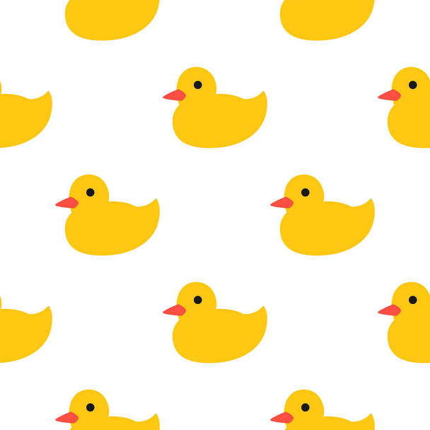 Gumowe kaczki bez szwu wzór. Ilustracja wektora Capibara do tkanin, odzieży dziecięcej, papieru do pakowania, tekstyliów dla dzieci - Wektor, obraz
