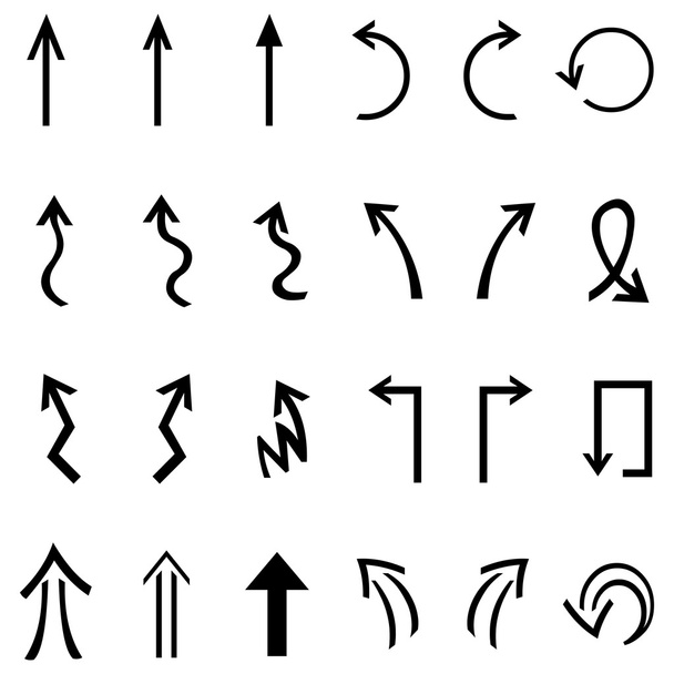Set of 24 arrows - Vector, Image