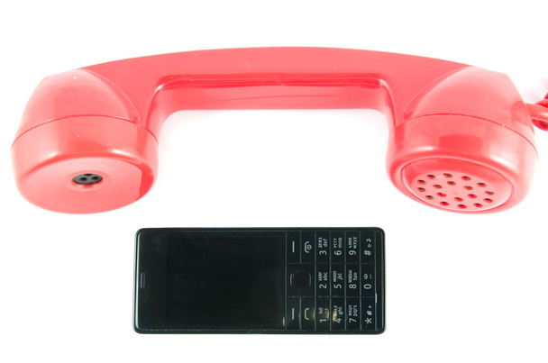Téléphone vintage rouge
 - Photo, image
