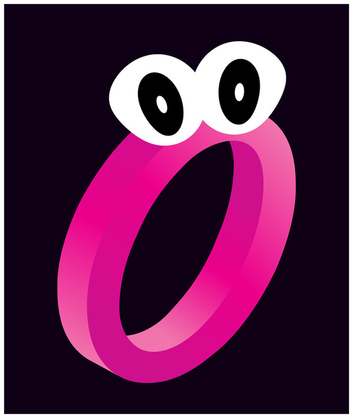 Number with eyes - Vector, Image