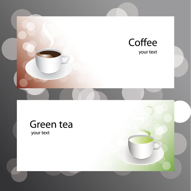 Coffee and tea - Vector, imagen