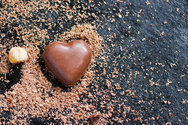Deliciosos corações de chocolate
 - Foto, Imagem
