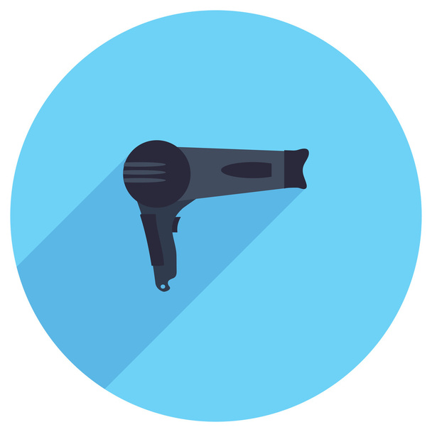 Flat Icon of hair dryer - Vector, Image