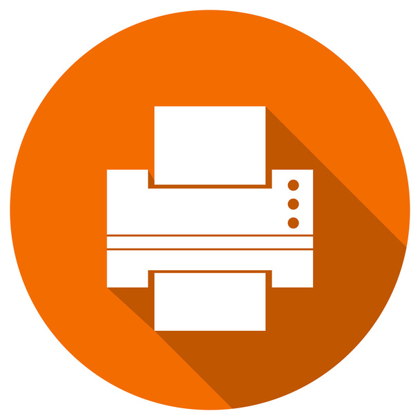Flat Icon of printer - Вектор, зображення