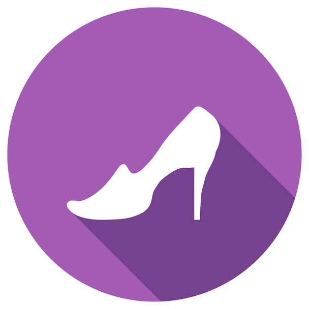 Flat Icon of women's shoes - Вектор,изображение