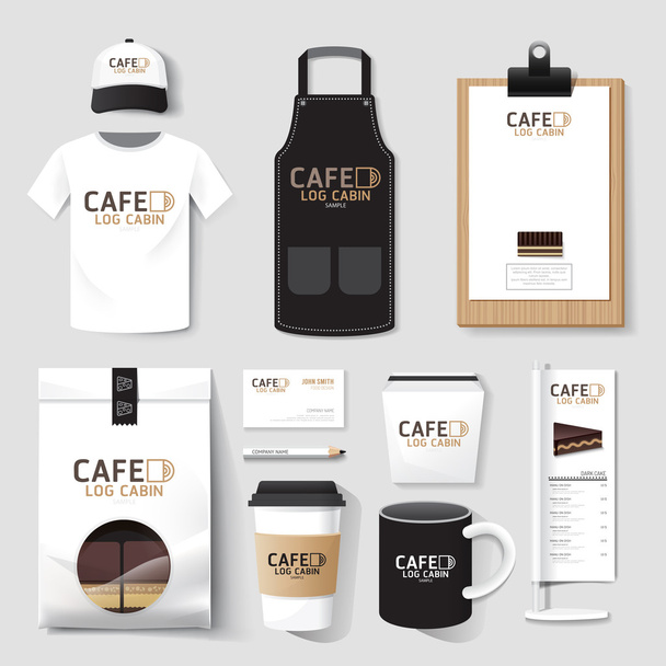 Set of restaurant corporate identity template. - Vector, Image