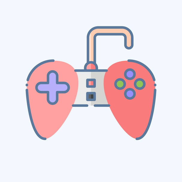 Icon Gamepad. related to Computer symbol. doodle style. simple design editable. simple illustration - Vector, Image
