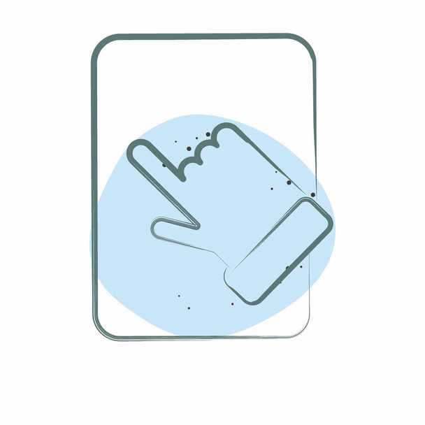 Ikon Tablet Pad. Számítógépes szimbólummal kapcsolatos. Színfolt stílus. egyszerű tervezés szerkeszthető. egyszerű illusztráció - Vektor, kép