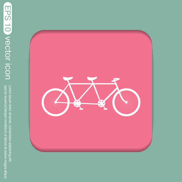 Retro bicycle icon - Vector, Image