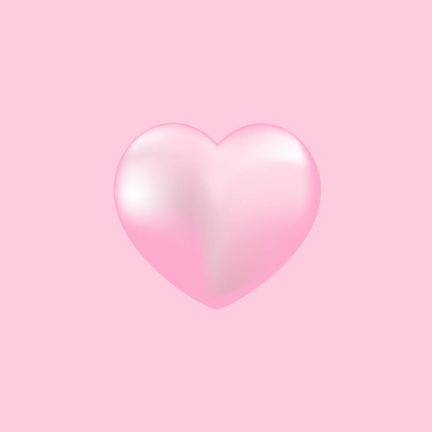 Icono del vector del corazón, símbolo del amor. Signo del día de San Valentín, emblema aislado sobre fondo. - Vector, Imagen