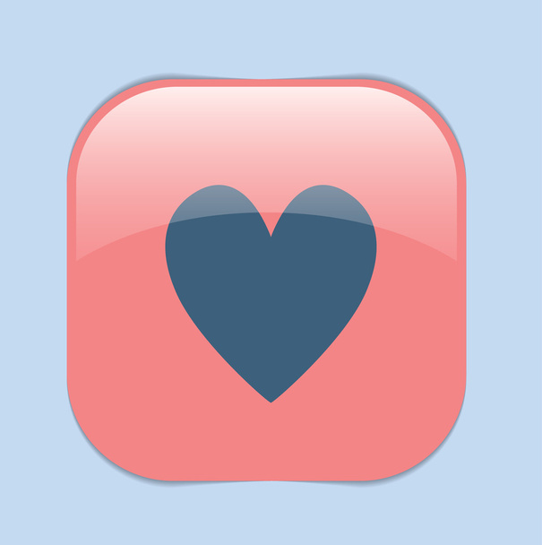 Heart symbol, valentine icon - Vector, imagen