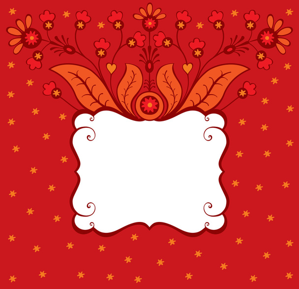 Floral Decorative card - Vector, Image