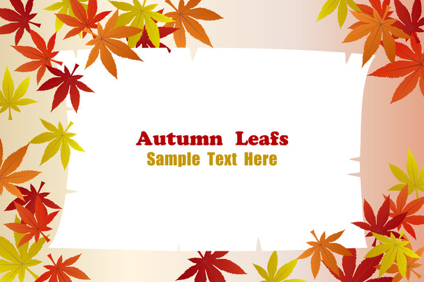 Autumn Foliage Leafs Frame - Wektor, obraz