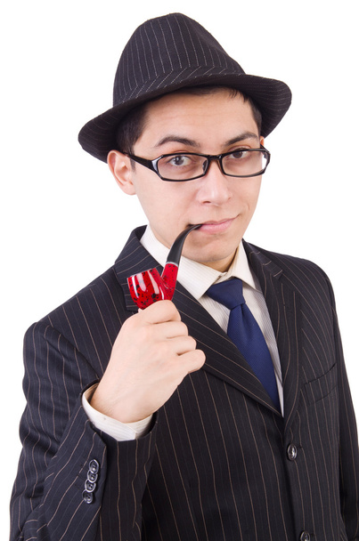 Смішний джентльмен в смугастому костюмі
 - Фото, зображення