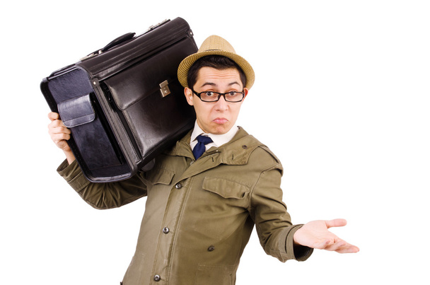 Young man with briefcase - Fotó, kép