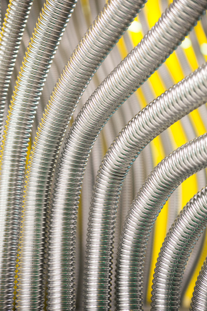 corrugation tuyaux métalliques fond abstrait
 - Photo, image