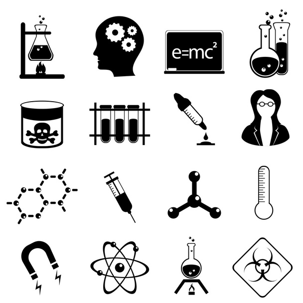 conjunto de iconos científicos - Foto, Imagen