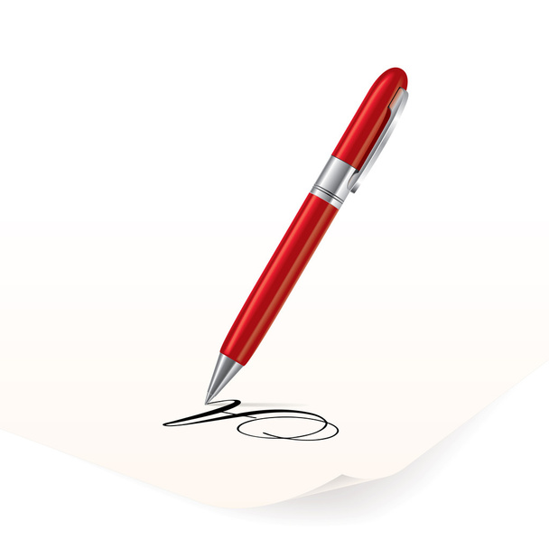 Red pen - Vecteur, image