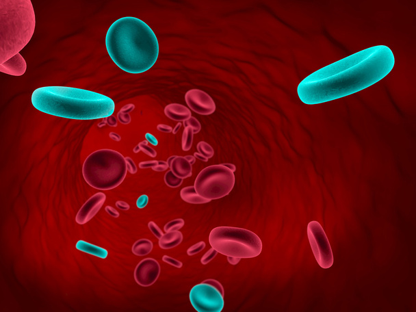 áramló vér sejtek - Fotó, kép
