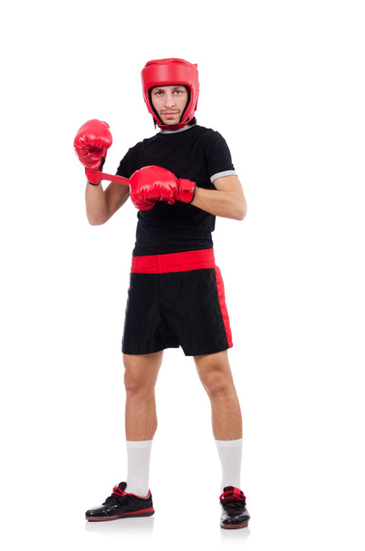 Funny boxer with red gloves - Foto, immagini