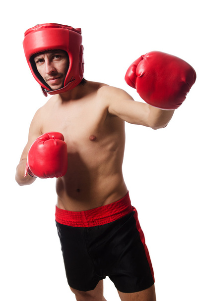 Boxer engraçado com luvas vermelhas
 - Foto, Imagem