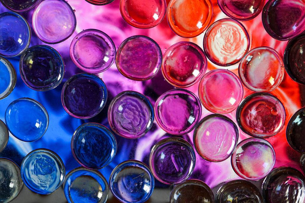 színes kristály buborékok, színes háttér  - Fotó, kép