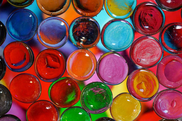 bolhas de cristal multi colorido, fundo colorido  - Foto, Imagem